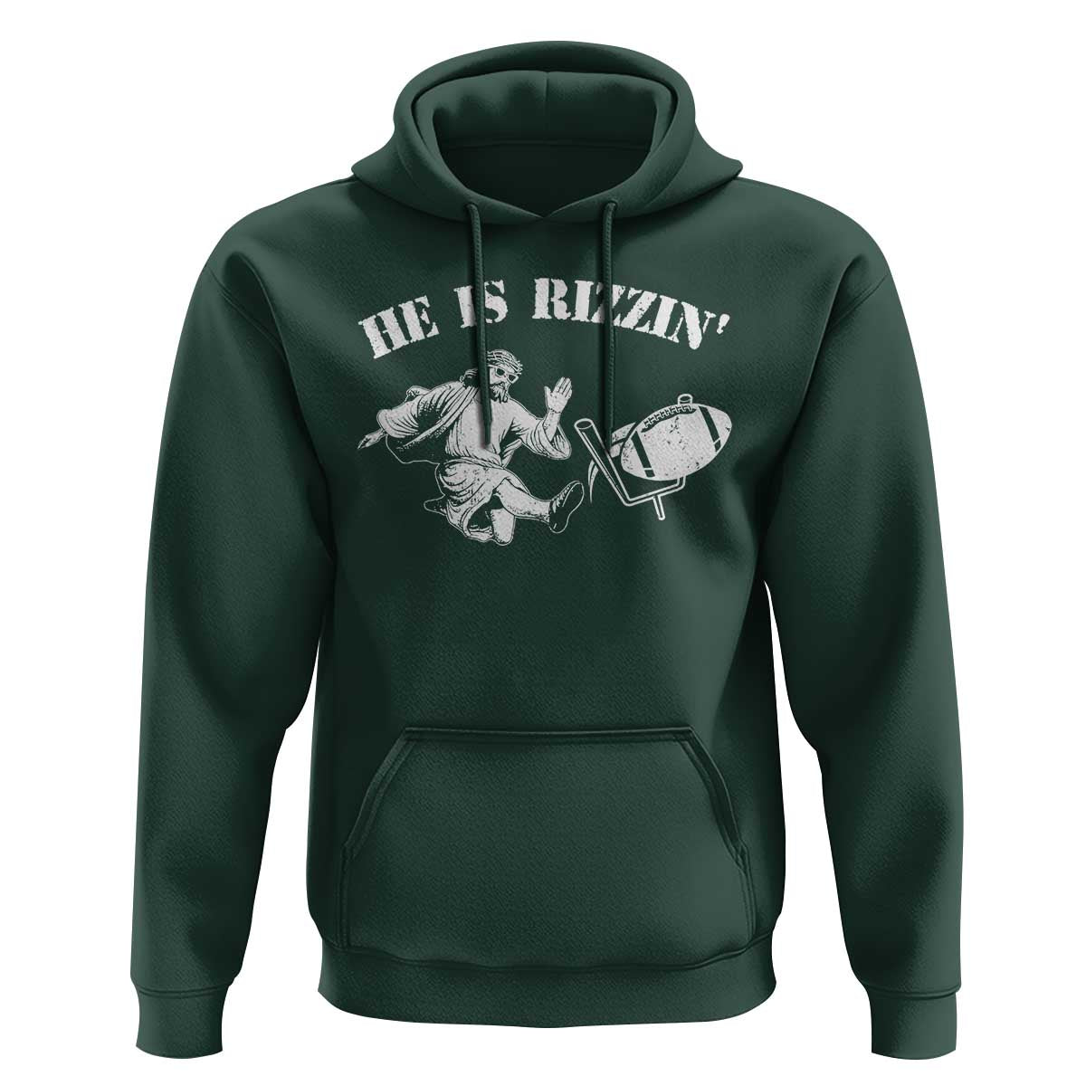 Funny Jesus American Football He Is Rizzin' Meme Hoodie
