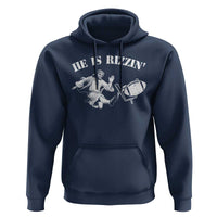 Funny Jesus American Football He Is Rizzin' Meme Hoodie