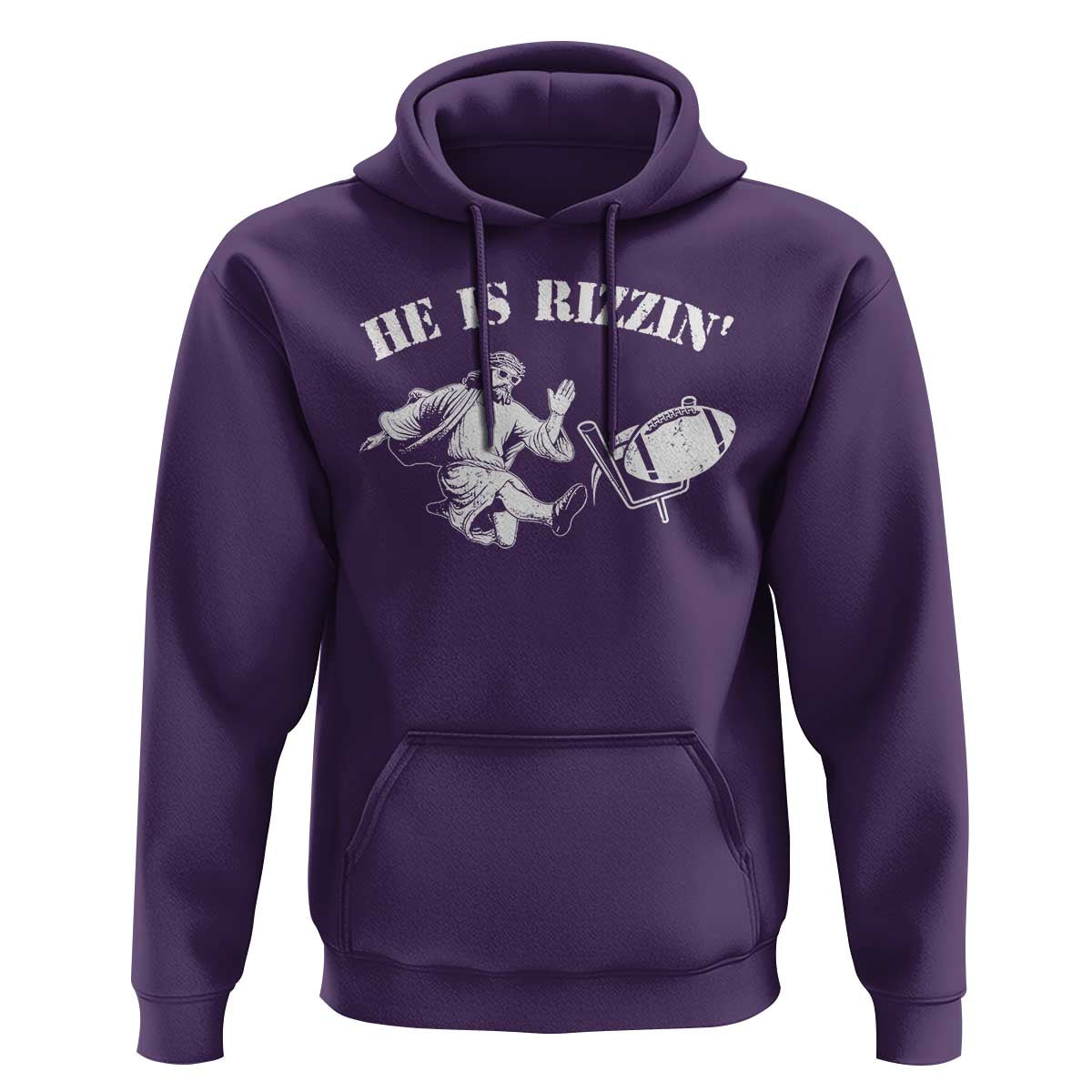 Funny Jesus American Football He Is Rizzin' Meme Hoodie