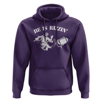 Funny Jesus American Football He Is Rizzin' Meme Hoodie