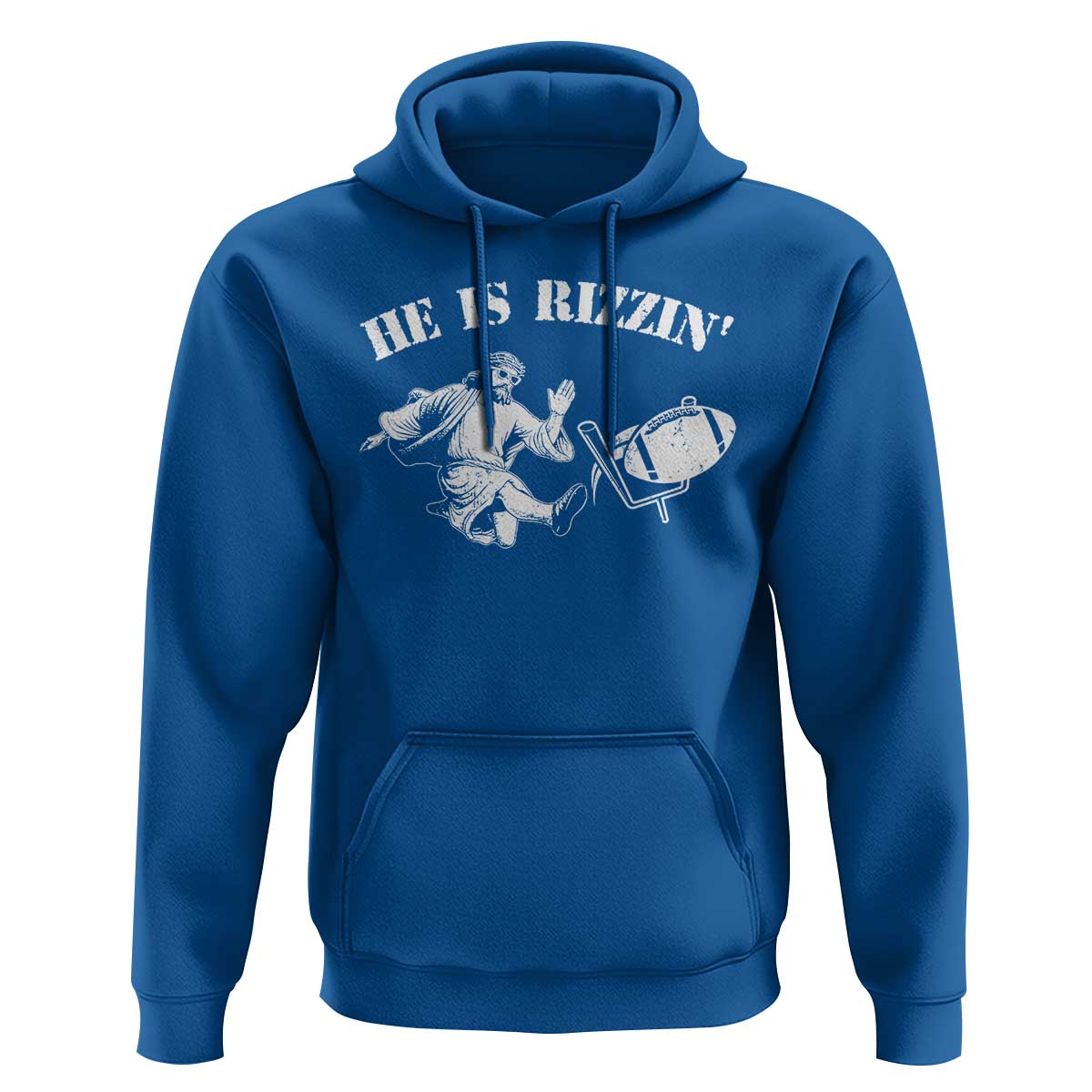 Funny Jesus American Football He Is Rizzin' Meme Hoodie