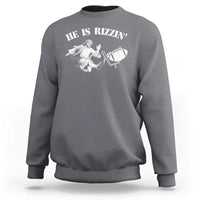 Funny Jesus American Football He Is Rizzin' Meme Sweatshirt