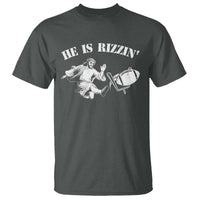 Funny Jesus American Football He Is Rizzin' Meme T Shirt