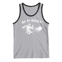 Funny Jesus American Football He Is Rizzin' Meme Tank Top