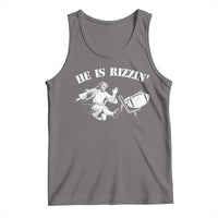 Funny Jesus American Football He Is Rizzin' Meme Tank Top