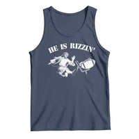 Funny Jesus American Football He Is Rizzin' Meme Tank Top