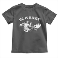 Funny Jesus American Football He Is Rizzin' Meme Toddler T Shirt