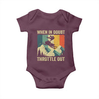 Funny Snowmobile Sled When In Doubt Throttle Out Baby Onesie Winter Sports - Wonder Print Shop
