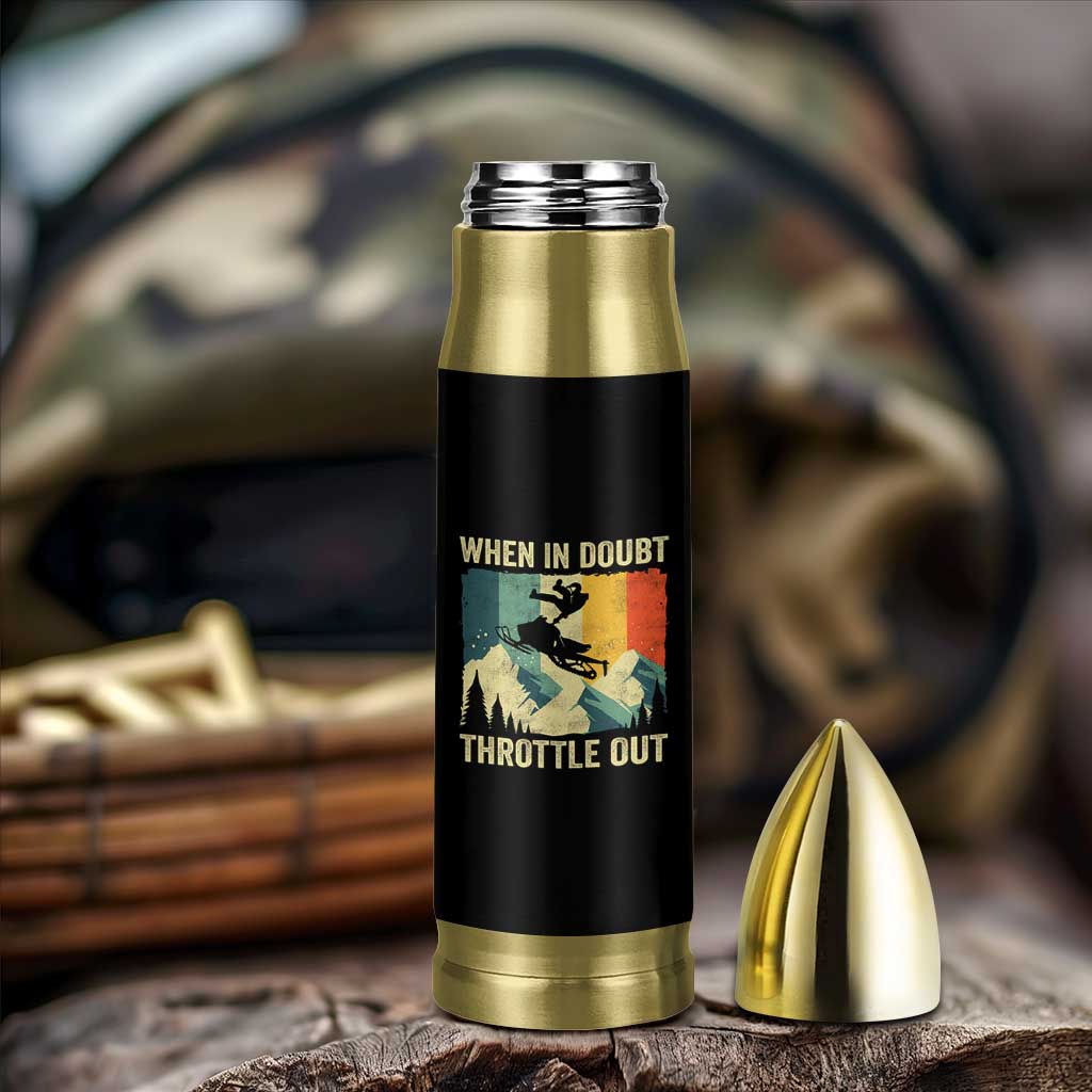 Funny Snowmobile Sled When In Doubt Throttle Out Bullet Tumbler Winter Sports - Wonder Print Shop
