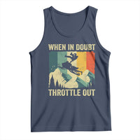 Funny Snowmobile Sled When In Doubt Throttle Out Tank Top Winter Sports - Wonder Print Shop
