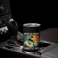 Funny Snowmobile Sled When In Doubt Throttle Out Tumbler Cup Winter Sports - Wonder Print Shop