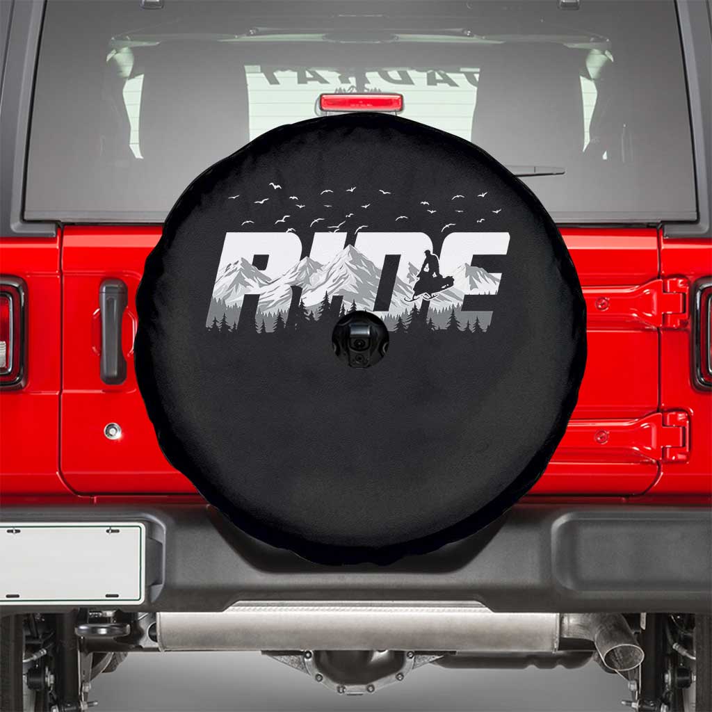 Snowmobile Ride Motor Sled Racing Winter Mountain Sports Fan Spare Tire Cover - Wonder Print Shop