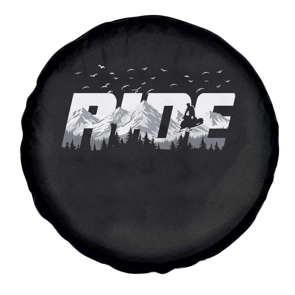 Snowmobile Ride Motor Sled Racing Winter Mountain Sports Fan Spare Tire Cover - Wonder Print Shop