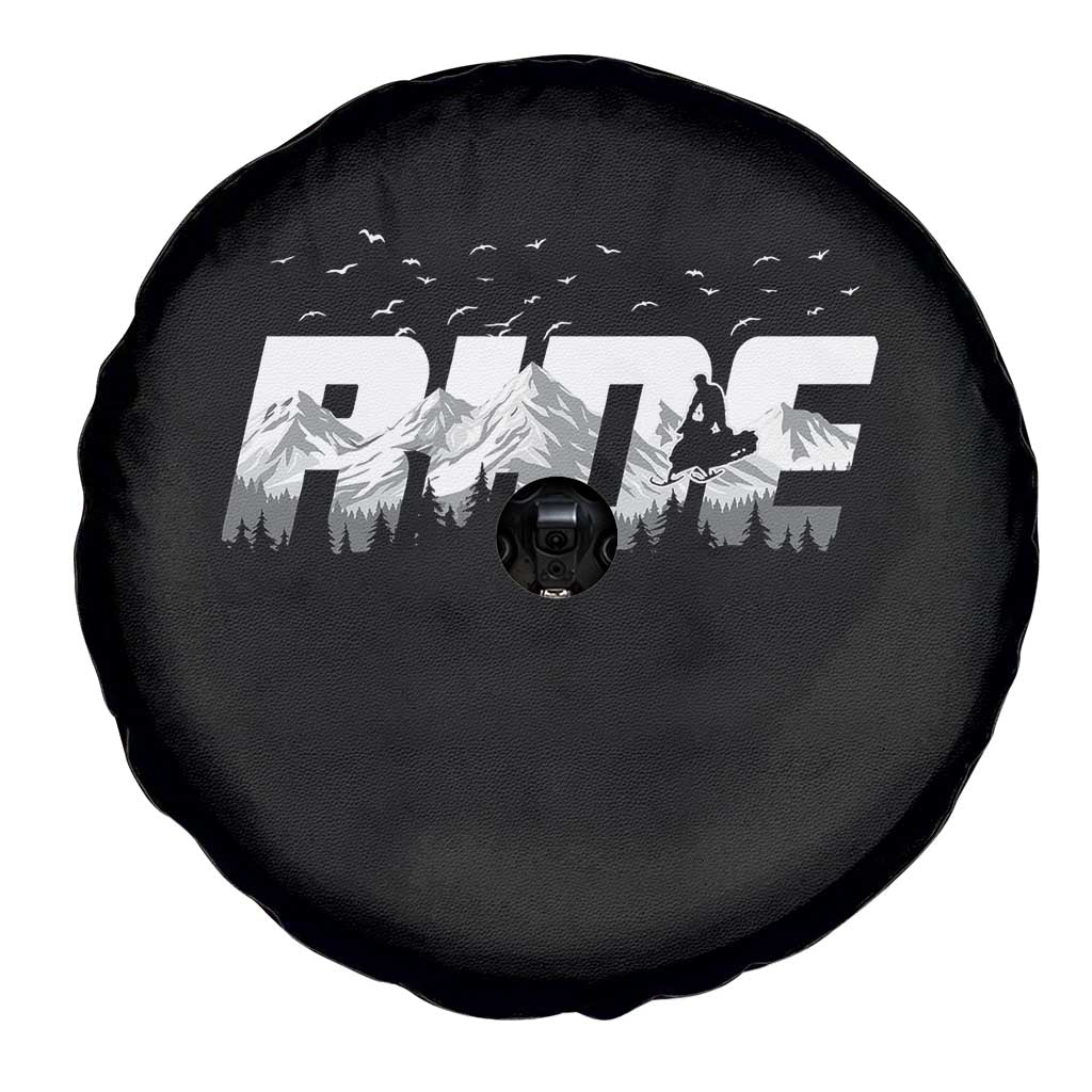 Snowmobile Ride Motor Sled Racing Winter Mountain Sports Fan Spare Tire Cover - Wonder Print Shop