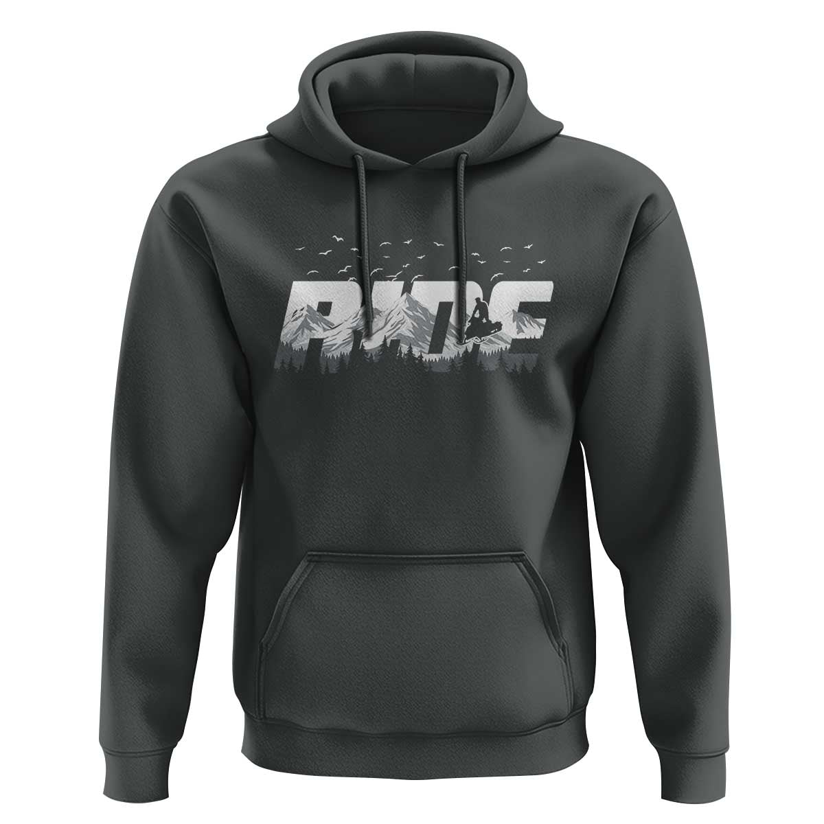 Snowmobile Ride Motor Sled Racing Winter Mountain Sports Fan Hoodie - Wonder Print Shop