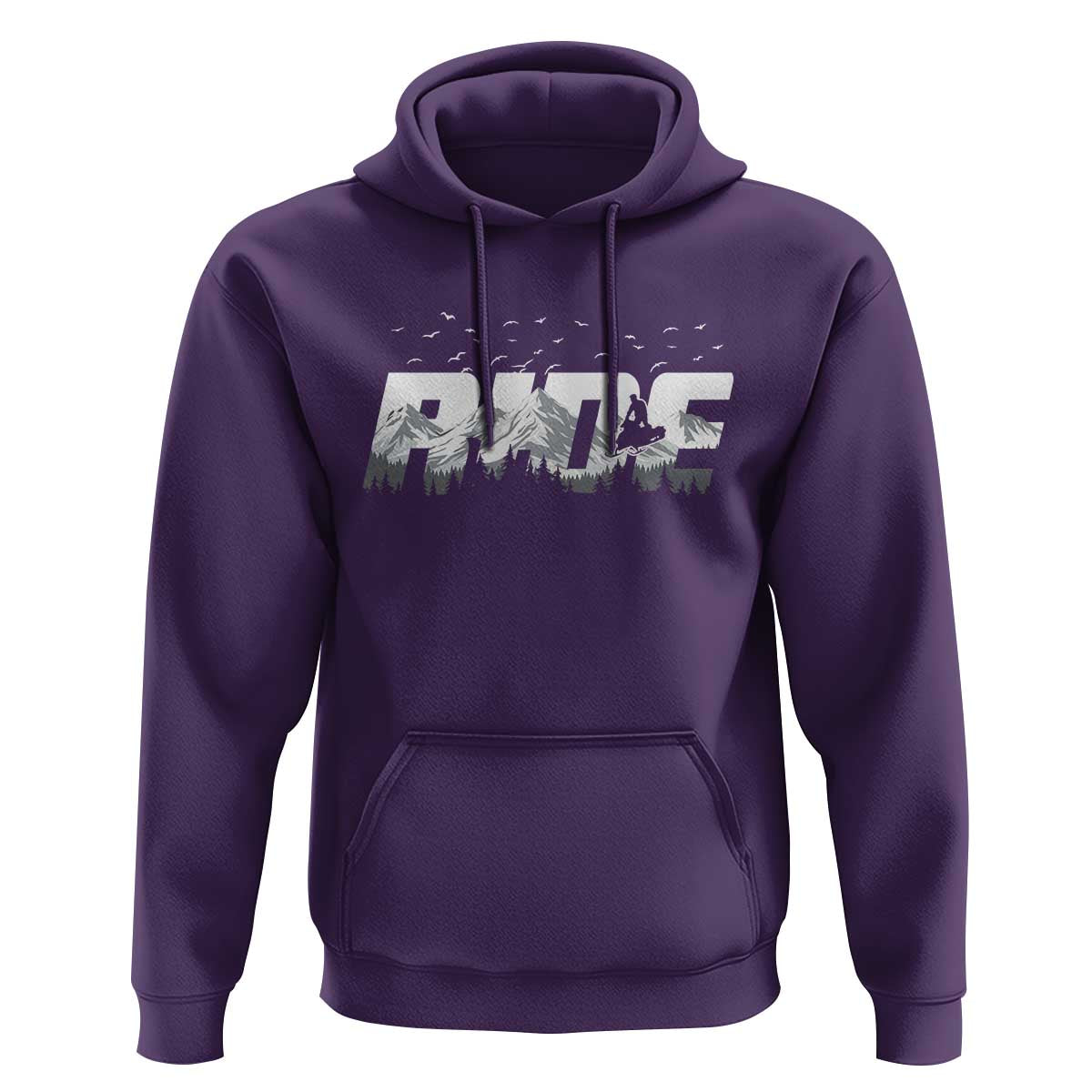 Snowmobile Ride Motor Sled Racing Winter Mountain Sports Fan Hoodie - Wonder Print Shop