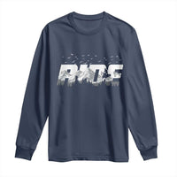 Snowmobile Ride Motor Sled Racing Winter Mountain Sports Fan Long Sleeve Shirt - Wonder Print Shop
