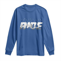Snowmobile Ride Motor Sled Racing Winter Mountain Sports Fan Long Sleeve Shirt - Wonder Print Shop