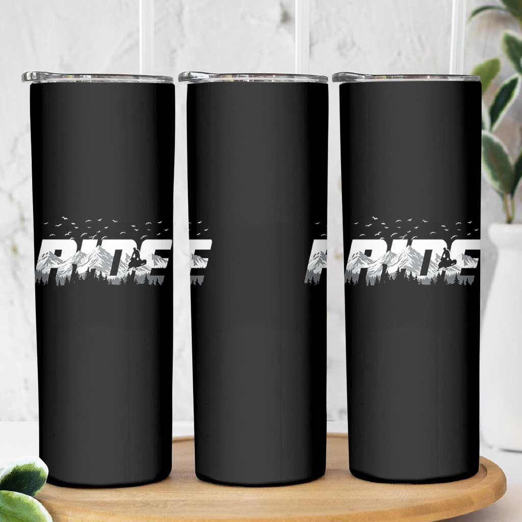 Snowmobile Ride Motor Sled Racing Winter Mountain Sports Fan Skinny Tumbler - Wonder Print Shop
