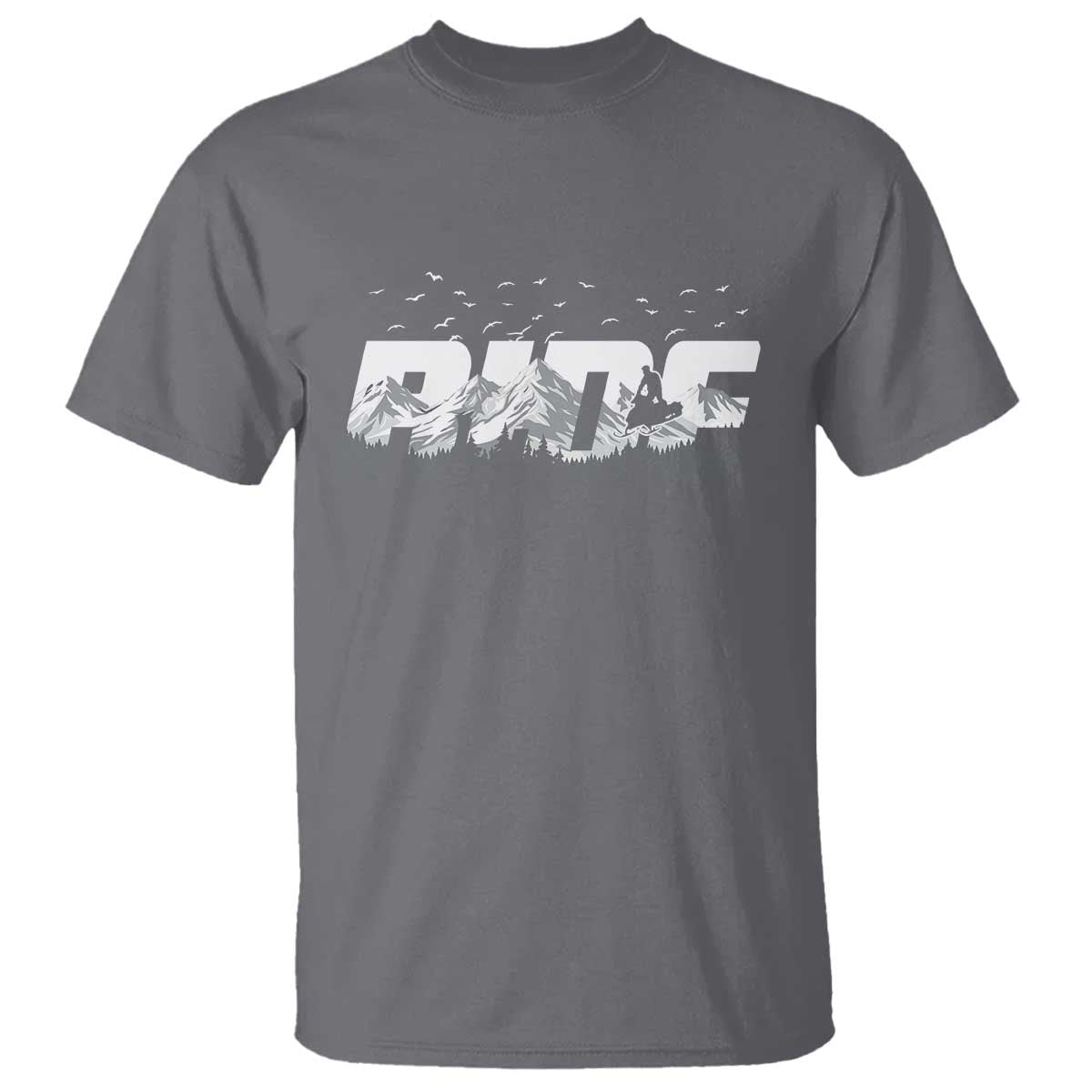 Snowmobile Ride Motor Sled Racing Winter Mountain Sports Fan T Shirt - Wonder Print Shop