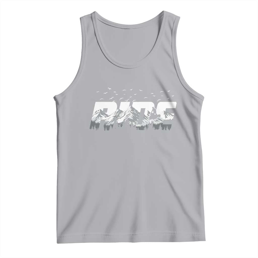 Snowmobile Ride Motor Sled Racing Winter Mountain Sports Fan Tank Top - Wonder Print Shop