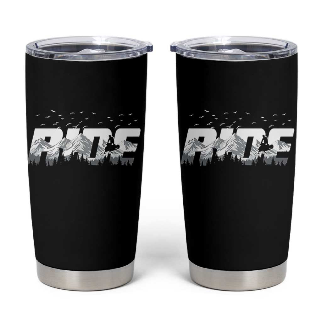 Snowmobile Ride Motor Sled Racing Winter Mountain Sports Fan Tumbler Cup - Wonder Print Shop