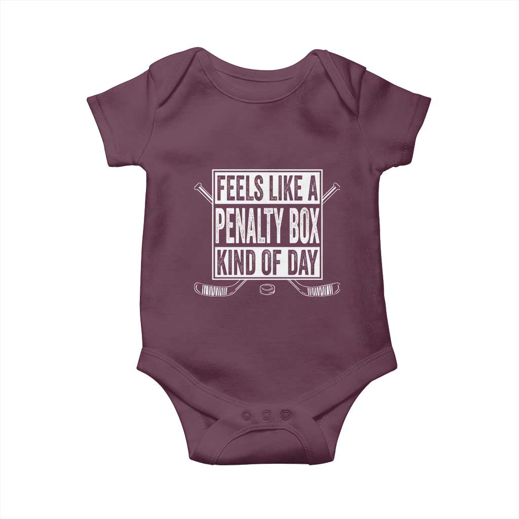 Funny Feels Like A Penalty Box Kind Of Day Baby Onesie Ice Hockey Lover - Wonder Print Shop