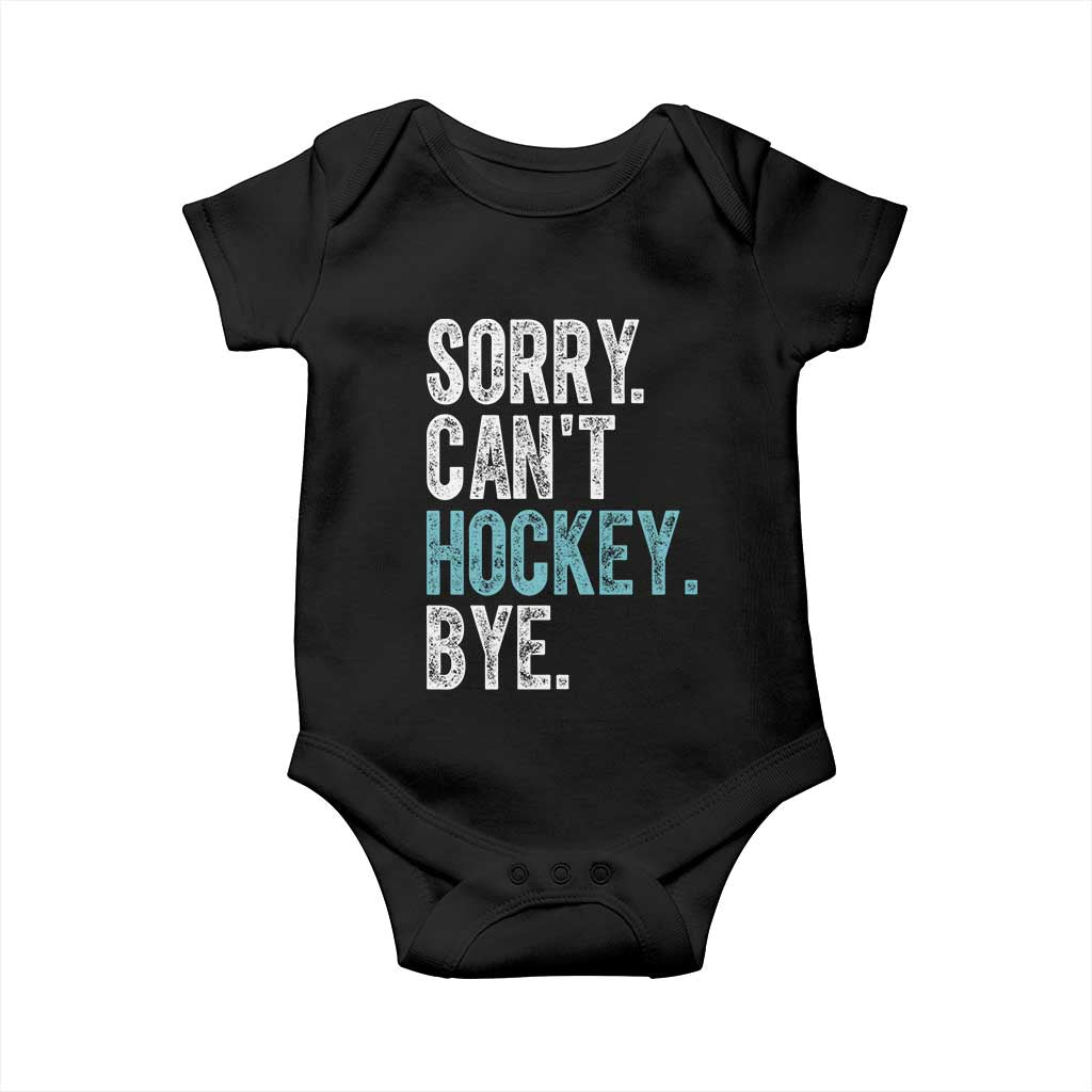 Funny Sorry Cant Hockey Bye Baby Onesie Ice Hockey Player - Wonder Print Shop
