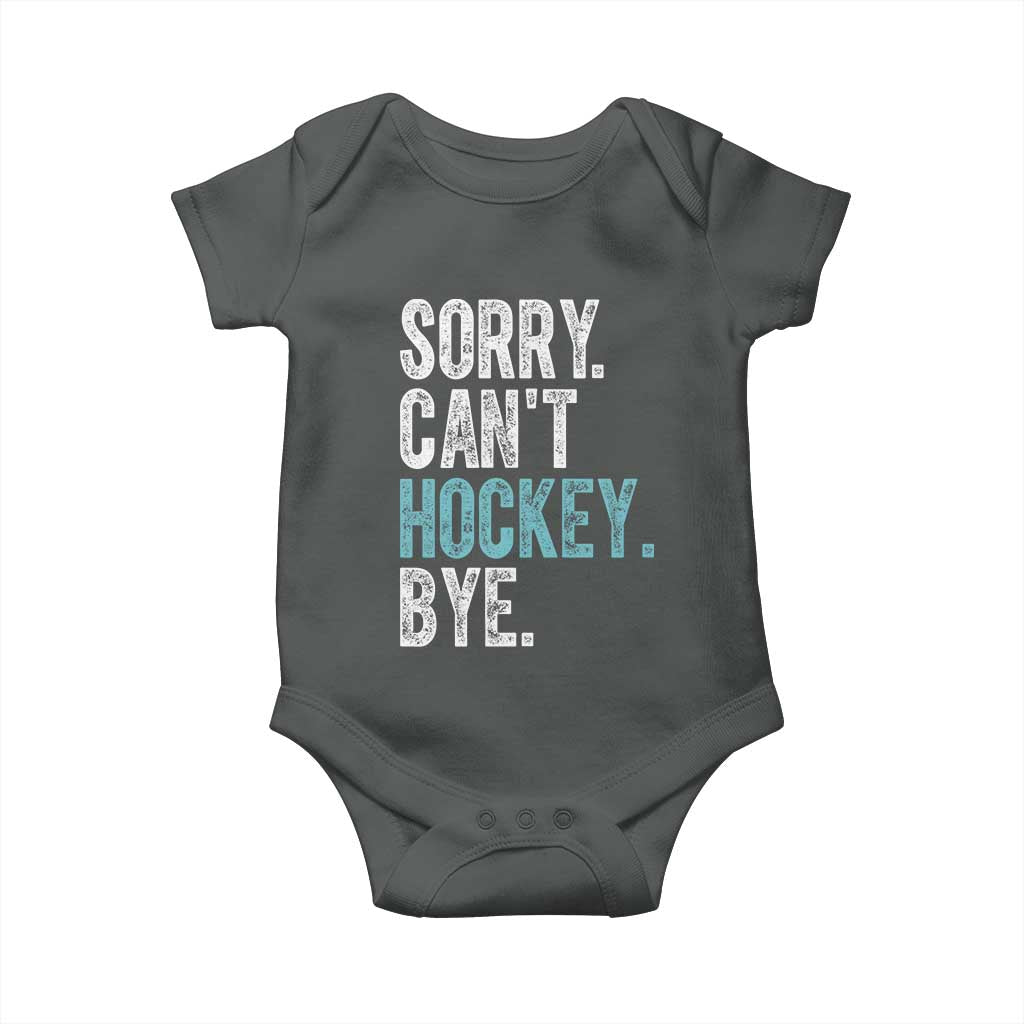 Funny Sorry Cant Hockey Bye Baby Onesie Ice Hockey Player - Wonder Print Shop