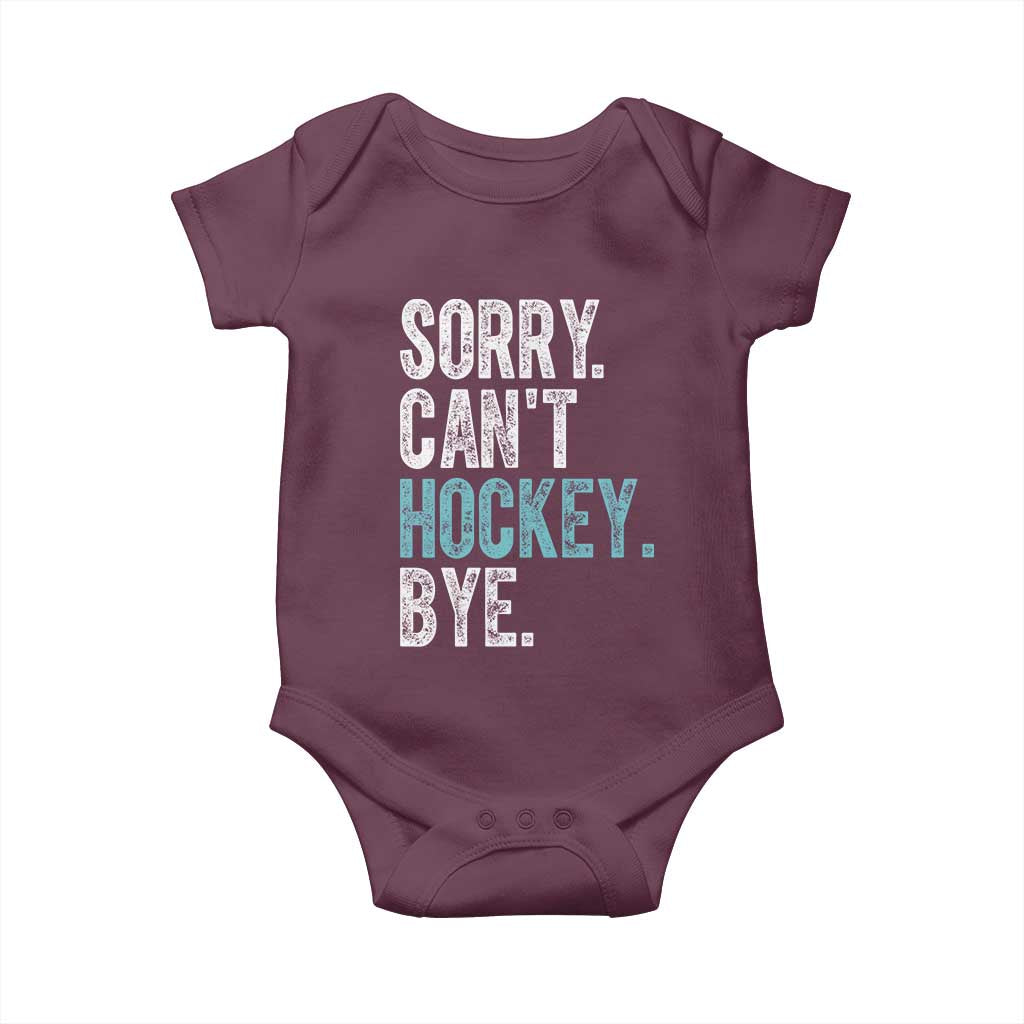 Funny Sorry Cant Hockey Bye Baby Onesie Ice Hockey Player - Wonder Print Shop