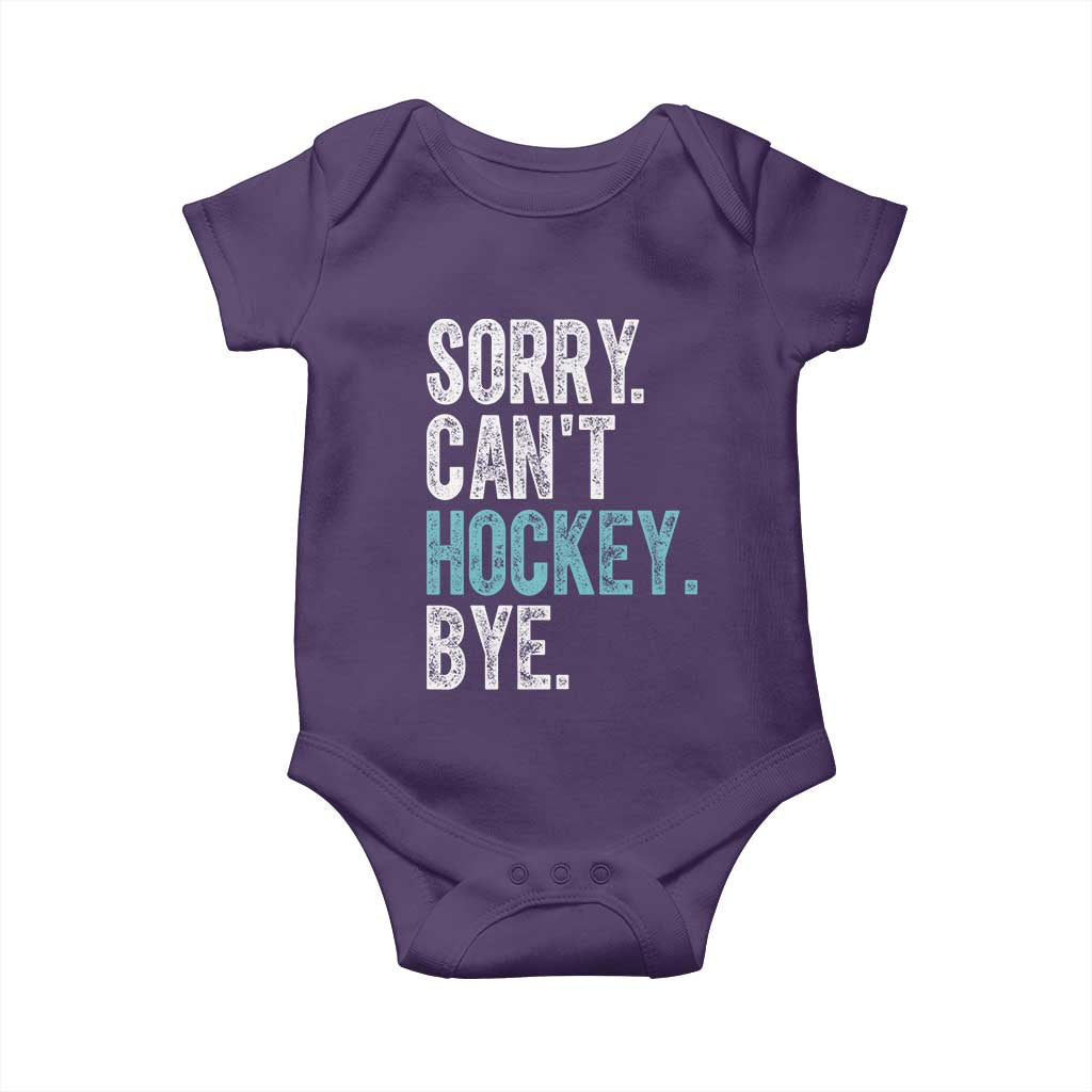 Funny Sorry Cant Hockey Bye Baby Onesie Ice Hockey Player - Wonder Print Shop