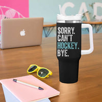 Funny Sorry Cant Hockey Bye Tumbler With Handle Ice Hockey Player - Wonder Print Shop