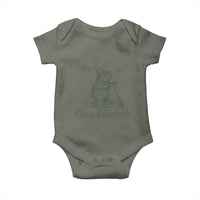 Off To Cause A Kerfuffle Baby Onesie Funny Groundhog Scooter Chaos - Wonder Print Shop