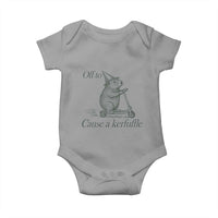 Off To Cause A Kerfuffle Baby Onesie Funny Groundhog Scooter Chaos - Wonder Print Shop