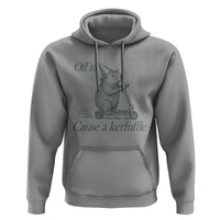 Off To Cause A Kerfuffle Hoodie Funny Groundhog Scooter Chaos - Wonder Print Shop