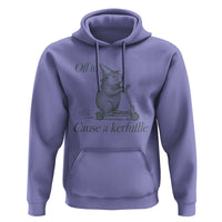 Off To Cause A Kerfuffle Hoodie Funny Groundhog Scooter Chaos - Wonder Print Shop