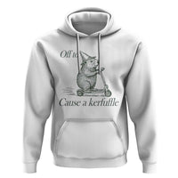Off To Cause A Kerfuffle Hoodie Funny Groundhog Scooter Chaos - Wonder Print Shop