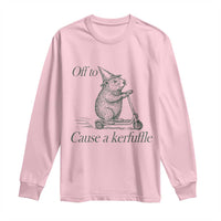 Off To Cause A Kerfuffle Long Sleeve Shirt Funny Groundhog Scooter Chaos - Wonder Print Shop