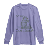 Off To Cause A Kerfuffle Long Sleeve Shirt Funny Groundhog Scooter Chaos - Wonder Print Shop