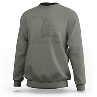 Off To Cause A Kerfuffle Sweatshirt Funny Groundhog Scooter Chaos - Wonder Print Shop