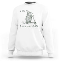 Off To Cause A Kerfuffle Sweatshirt Funny Groundhog Scooter Chaos - Wonder Print Shop
