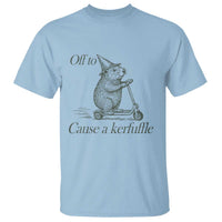 Off To Cause A Kerfuffle T Shirt Funny Groundhog Scooter Chaos - Wonder Print Shop