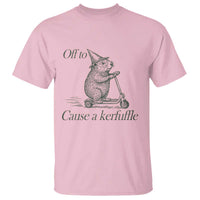 Off To Cause A Kerfuffle T Shirt Funny Groundhog Scooter Chaos - Wonder Print Shop