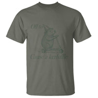 Off To Cause A Kerfuffle T Shirt Funny Groundhog Scooter Chaos - Wonder Print Shop