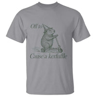 Off To Cause A Kerfuffle T Shirt Funny Groundhog Scooter Chaos - Wonder Print Shop