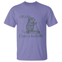 Off To Cause A Kerfuffle T Shirt Funny Groundhog Scooter Chaos - Wonder Print Shop