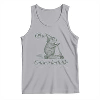 Off To Cause A Kerfuffle Tank Top Funny Groundhog Scooter Chaos - Wonder Print Shop