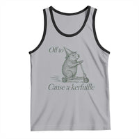 Off To Cause A Kerfuffle Tank Top Funny Groundhog Scooter Chaos - Wonder Print Shop