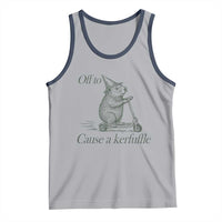 Off To Cause A Kerfuffle Tank Top Funny Groundhog Scooter Chaos - Wonder Print Shop