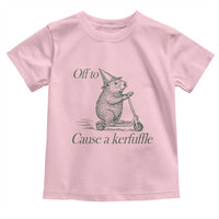 Off To Cause A Kerfuffle Toddler T Shirt Funny Groundhog Scooter Chaos - Wonder Print Shop